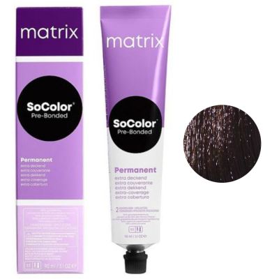 Крем-краска для волос Matrix Socolor.beauty Extra Coverage 505M (светлый шатен мокка, для седины) 90 мл