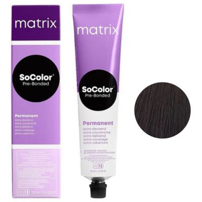 Крем-краска для волос Matrix Socolor.beauty Extra Coverage 504N (шатен, для седины) 90 мл