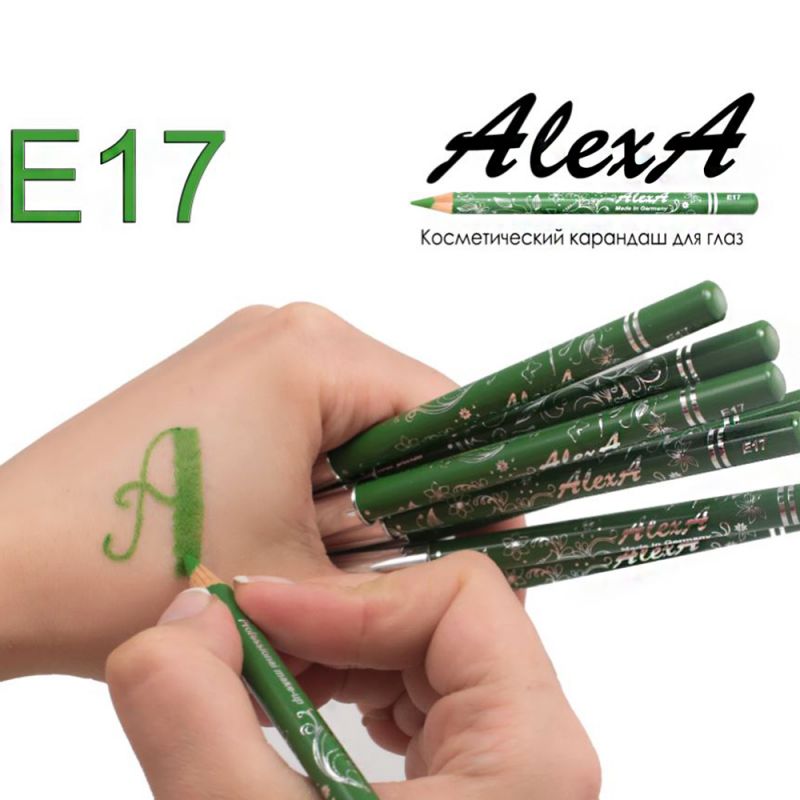 Карандаш для глаз AlexA Eye Pencil E17 (лесной зеленый, матовый)