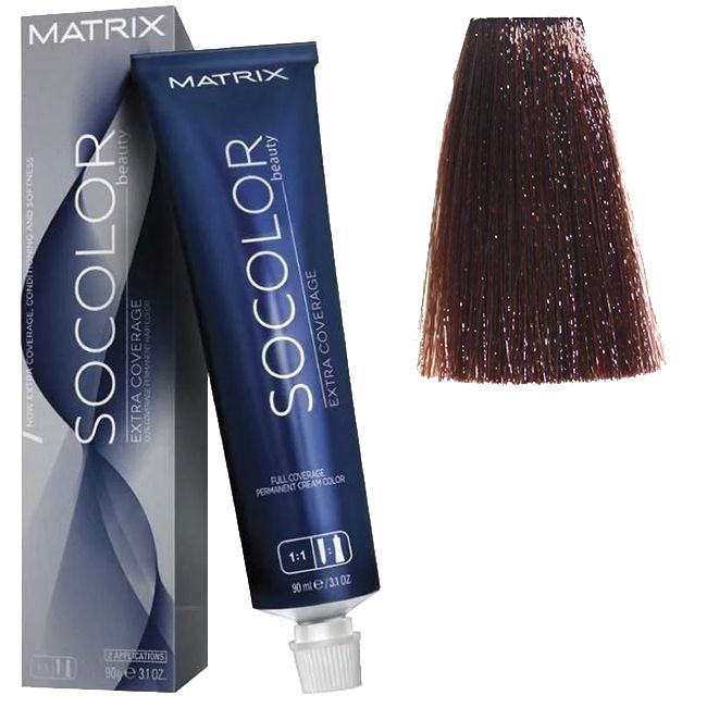 Крем-краска для волос Matrix Socolor.beauty Extra Coverage 506M (шатен красно-коричневый, для седины) 90 мл