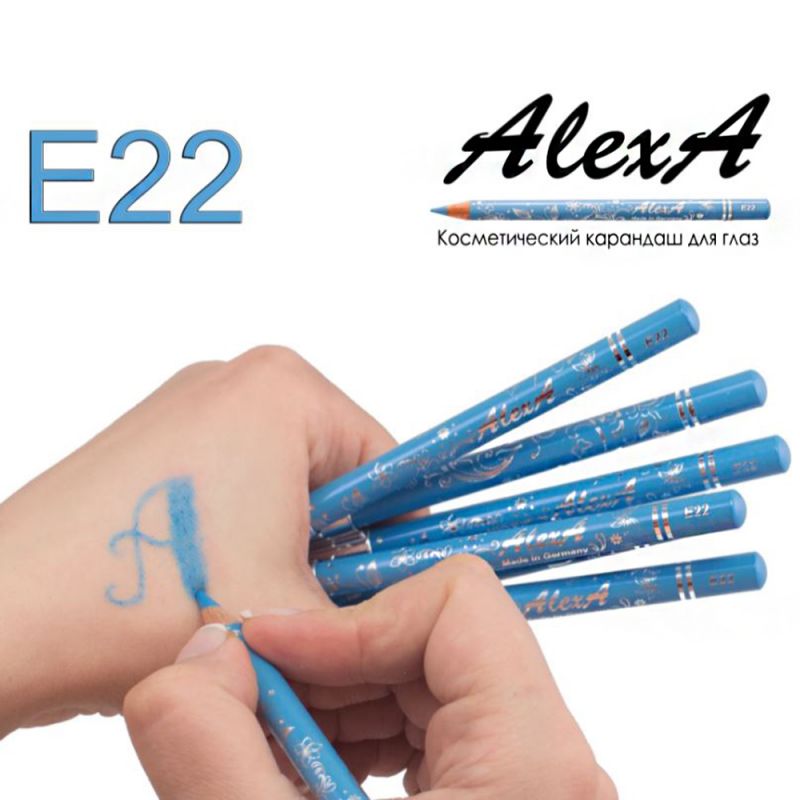 Карандаш для глаз AlexA Eye Pencil E22 (голубой, матовый)