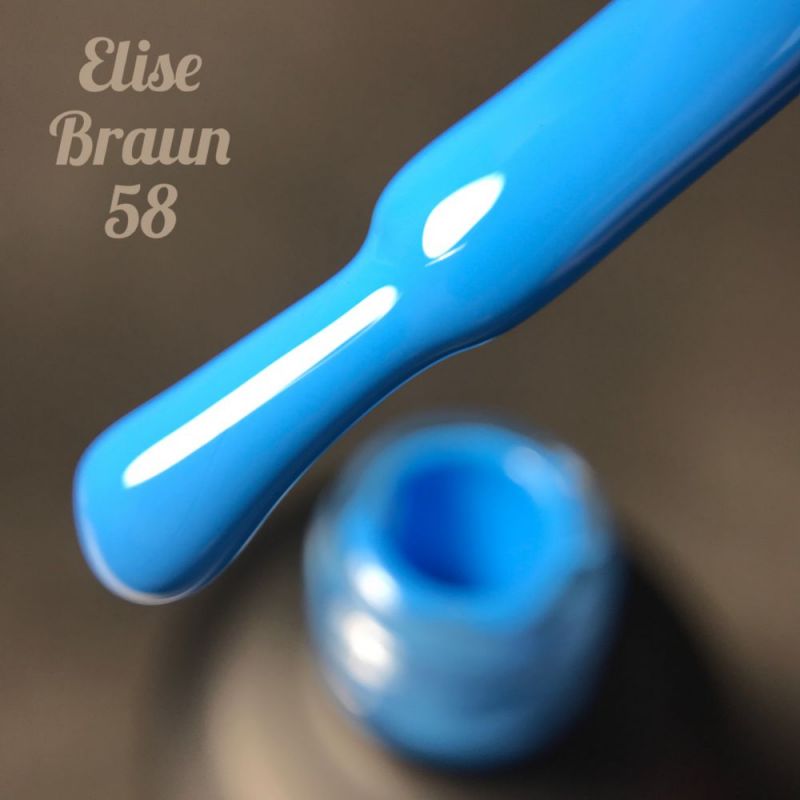Гель-лак Elise Braun №058 (насичений блакитний, емаль) 7 мл