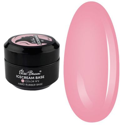 Камуфлююча база Elise Braun Base Ice-Cream №02 (ніжно-рожевий, напівпрозорий) 30 мл