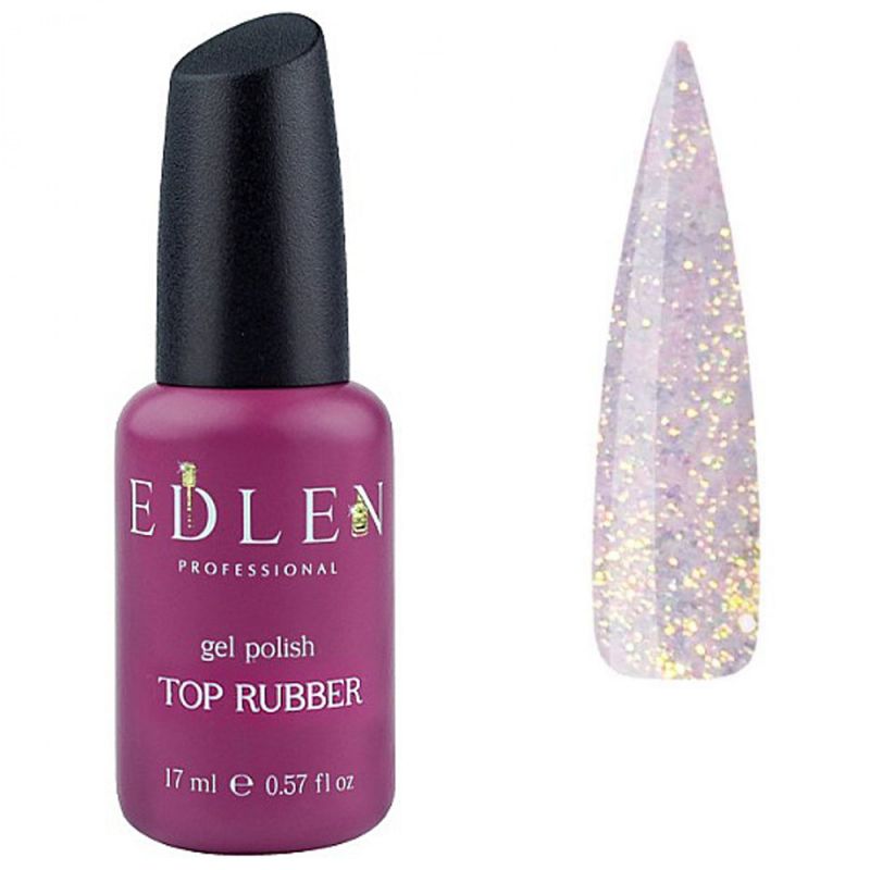 Топ для гель-лака Edlen Non-Wipe Shimmer Diamond Top №1 (с золотым микроблеском) 9 мл