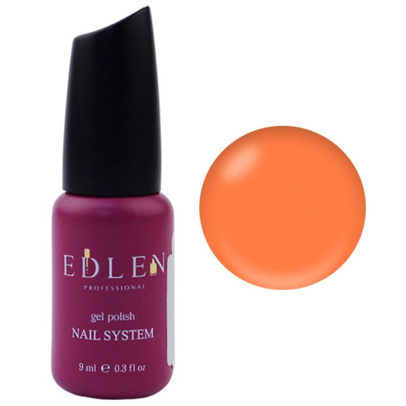 База для гель-лака Edlen Summer Neon Rubber Base №26 (неоновый оранжевый) 9 мл