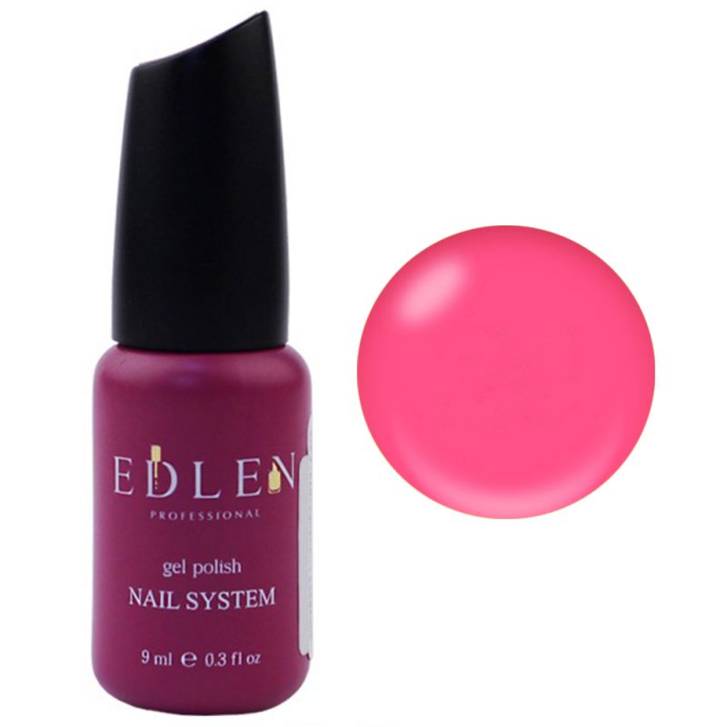 База для гель-лаку Edlen Summer Neon Rubber Base №28 (неоновий рожевий Barbie) 9 мл