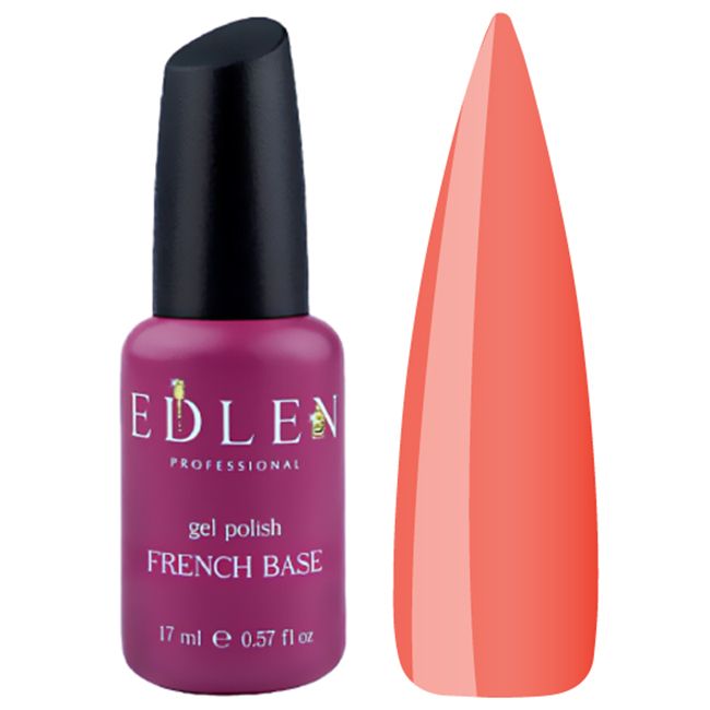 База для гель-лаку Edlen French Base №3 (пудровий рожевий з персиковим відтінком) 17 мл