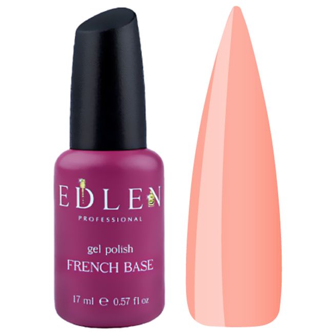 База для гель-лаку Edlen French Base №5 (світло-рожевий з персиковим відтінком) 17 мл