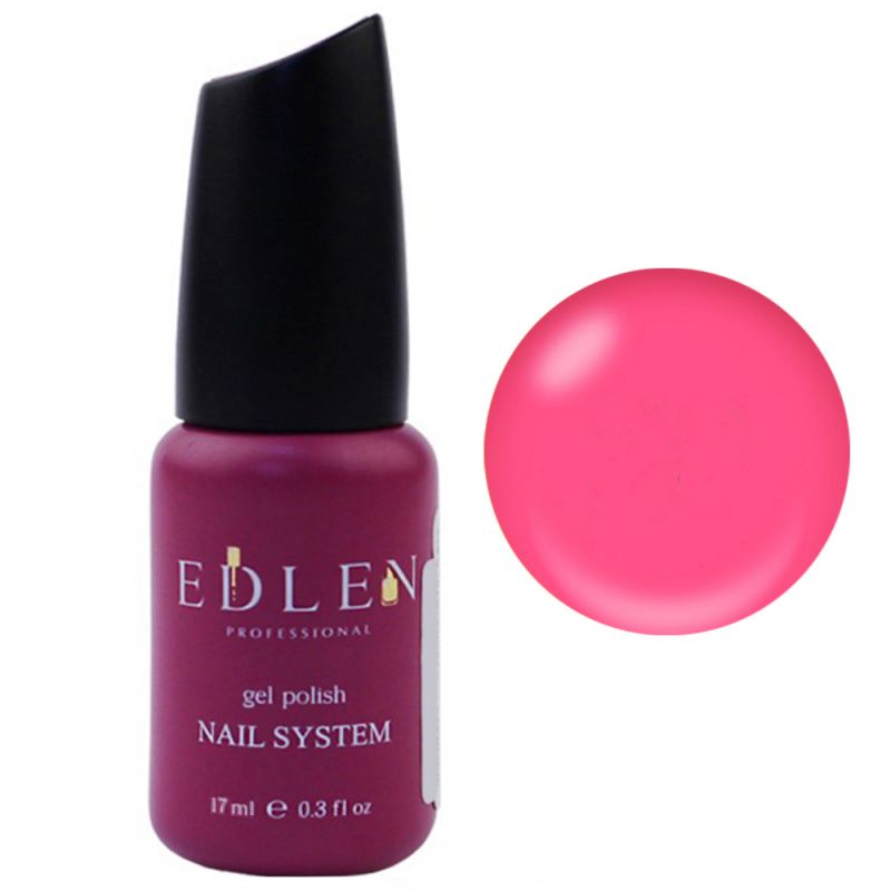 База для гель-лаку Edlen Summer Neon Rubber Base №28 (неоновий рожевий Barbie) 17 мл