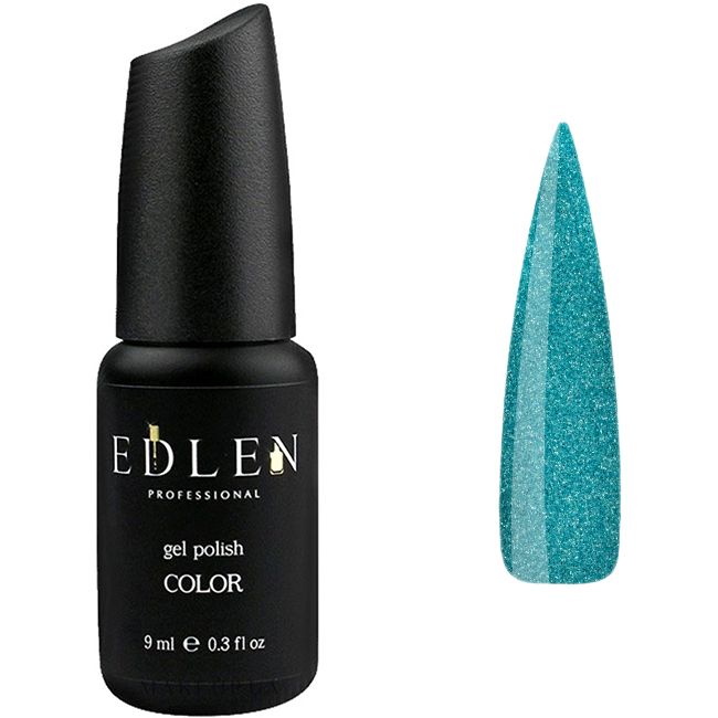 Гель-лак Edlen №18 (голубой с голубыми и серебряными блестками) 9 мл