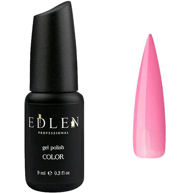Гель-лак Edlen №63 (Barbie розовый с серебристым шиммером) 9 мл