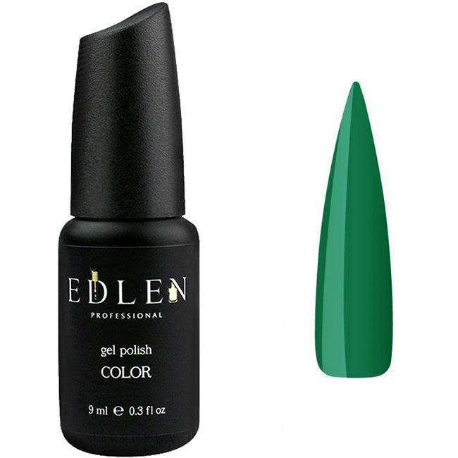 Гель-лак Edlen №143 (насыщенный темно-зеленый, эмаль) 9 мл