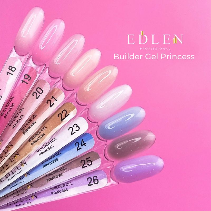 Будівельний гель Edlen Princess Builder Gel №22 (бежевий крем із дрібним шиммером) 30 мл