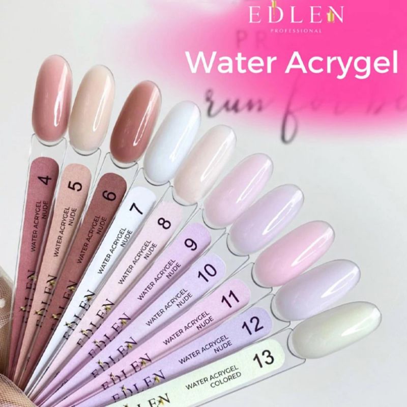 Акрил-гель для нігтів Edlen Water Acrygel Colored №13 (ванільний) 15 мл