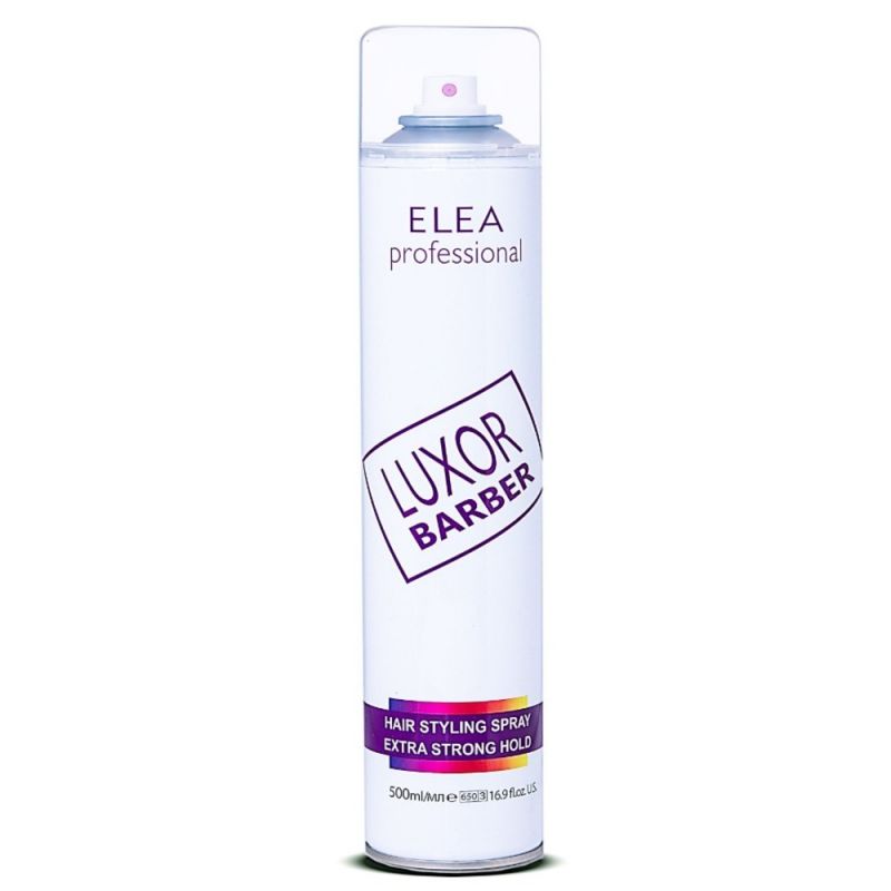 Лак для волосся екстра сильної фіксації Elea Luxor Barber Hair Stayling Spray 500 мл