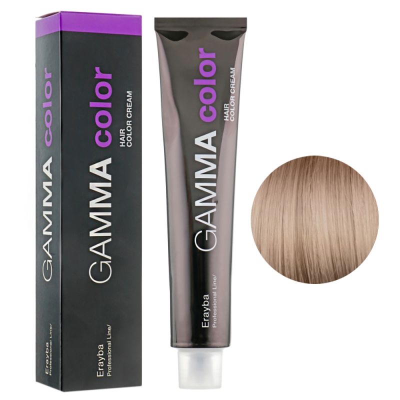 Крем-краска для волос Erayba Gamma Hair Color Cream 8/10 (светлый пепельный блонд) 100 мл