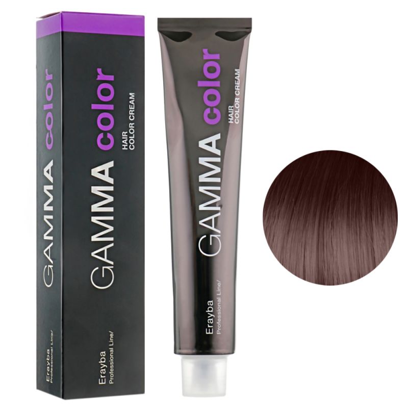 Крем-фарба для волосся Erayba Gamma Hair Color Cream 5/00 (натуральний світло-коричневий) 100 мл
