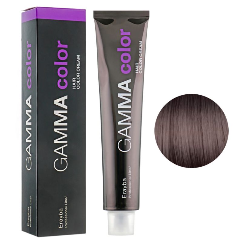 Крем-краска для волос Erayba Gamma Hair Color Cream 5/00+ (интенсивный натуральный светло-коричневый) 100 мл