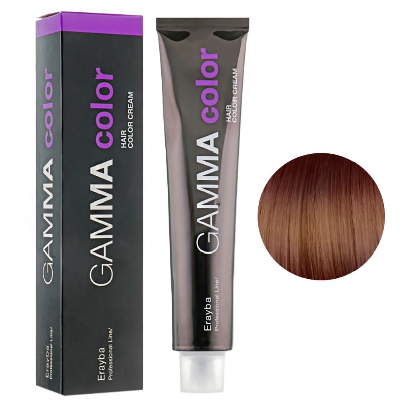 Крем-краска для волос Erayba Gamma Hair Color Cream 5/34 (светло-золотистый медный) 100 мл