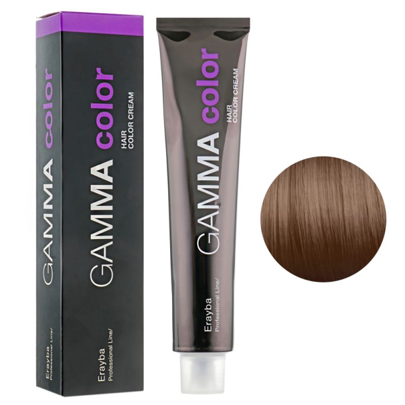 Крем-фарба для волосся Erayba Gamma Hair Color Cream 6/64 (темний коричнево-мідний блонд) 100 мл