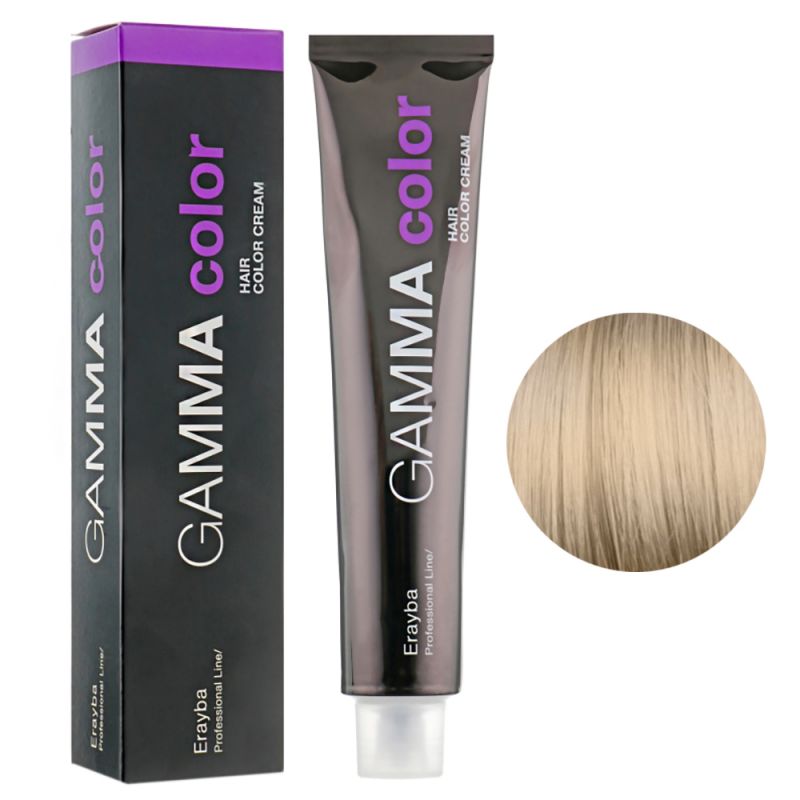 Крем-краска для волос Erayba Gamma Hair Color Cream 7/10 (пепельный блонд) 100 мл