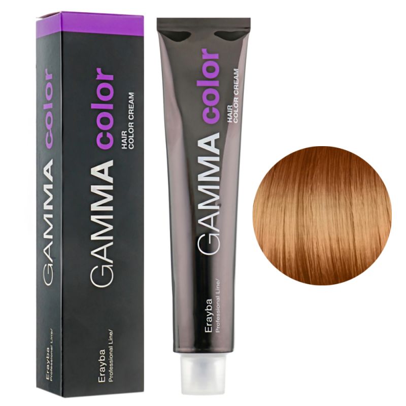 Крем-краска для волос Erayba Gamma Hair Color Cream 7/34 (золотисто-медный средне-русый) 100 мл
