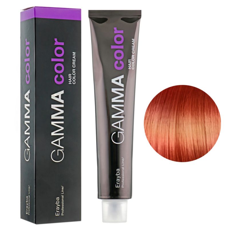Крем-фарба для волосся Erayba Gamma Hair Color Cream 7/44 (середній інтенсивний мідний блонд) 100 мл