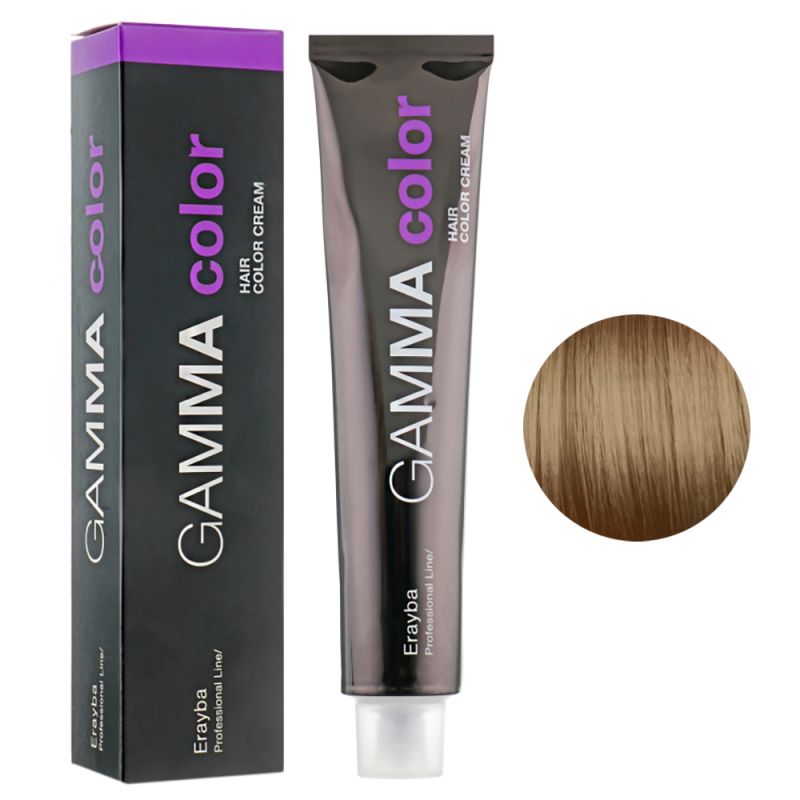 Крем-краска для волос Erayba Gamma Hair Color Cream 7/67 (золотисто-коричневый блонд) 100 мл