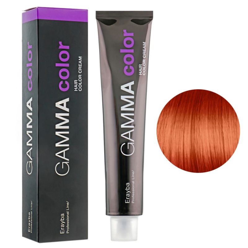 Крем-фарба для волосся Erayba Gamma Hair Color Cream 8/45 (світлий мідно-махагоновий блонд) 100 мл