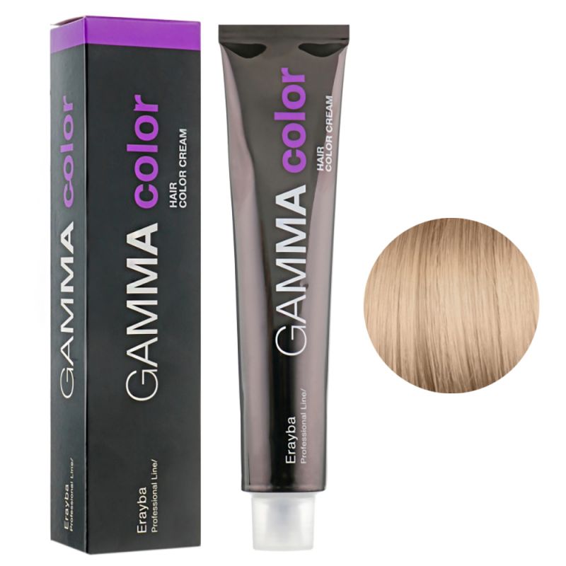 Крем-фарба для волосся Erayba Gamma Hair Color Cream 9/10 (дуже світлий попелястий блонд) 100 мл