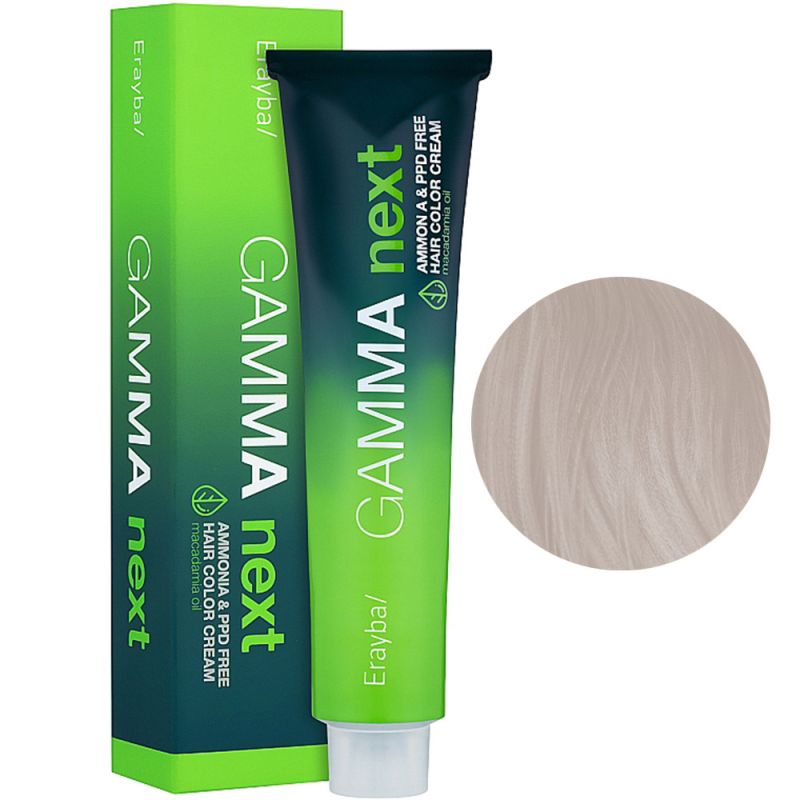 Крем-фарба для волосся безаміачна Erayba Gamma Next 11.12 (інтенсивний попелястий світлий блондин) 100 мл