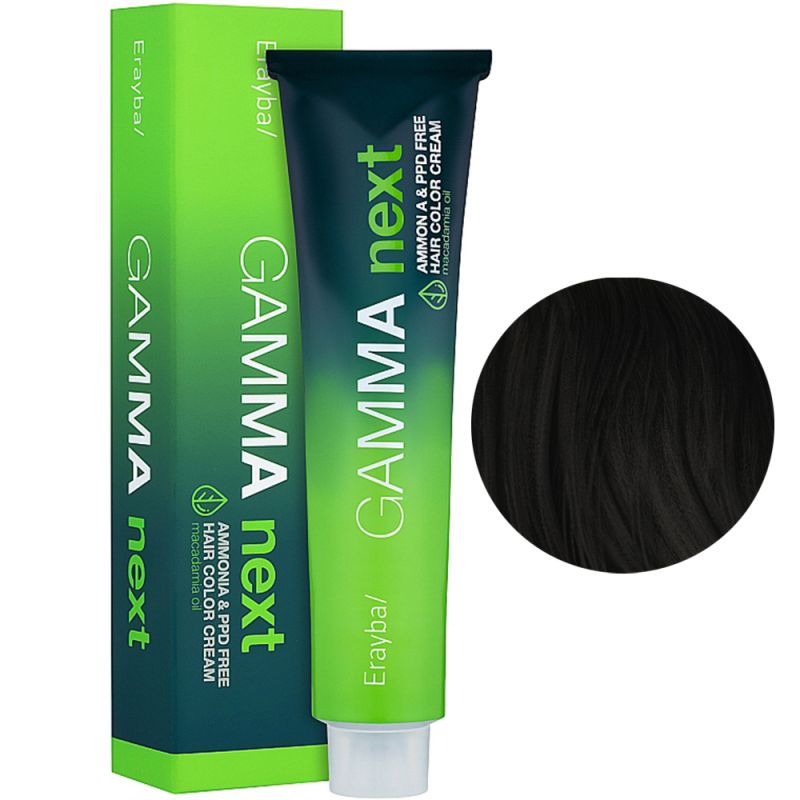Крем-фарба для волосся безаміачна Erayba Gamma Next 4.00+ (інтенсивний каштан для сивини) 100 мл