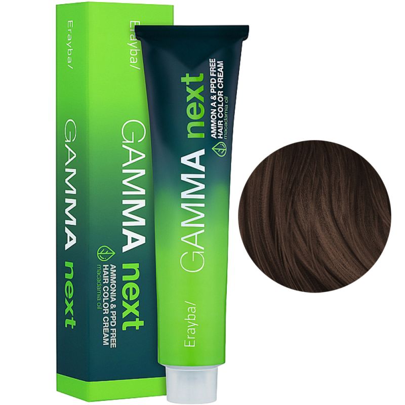Крем-краска для волос безаммиачная Erayba Gamma Next 7.00+ (интенсивный русый для седины) 100 мл