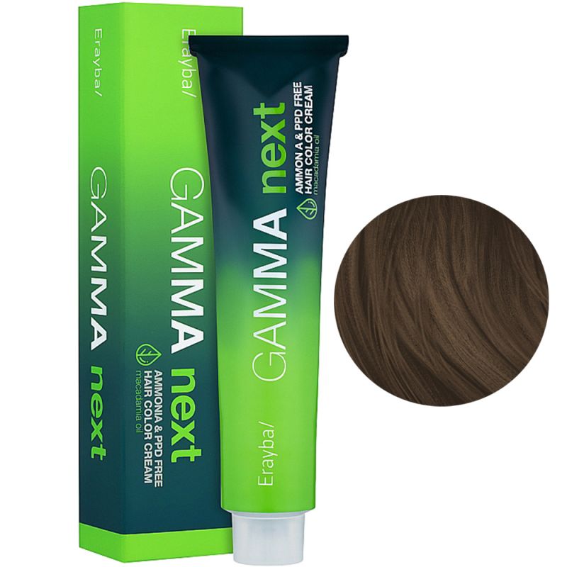 Крем-фарба для волосся безаміачна Erayba Gamma Next 7.10 (попелястий русявий) 100 мл