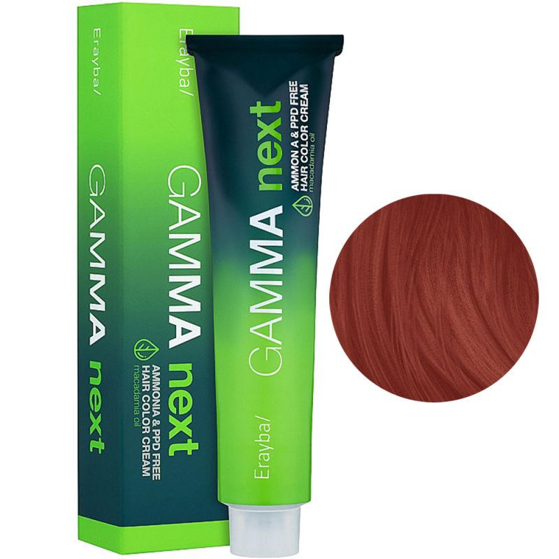 Крем-фарба для волосся безаміачна Erayba Gamma Next 7.44 (блонд інтенсивний мідний) 100 мл
