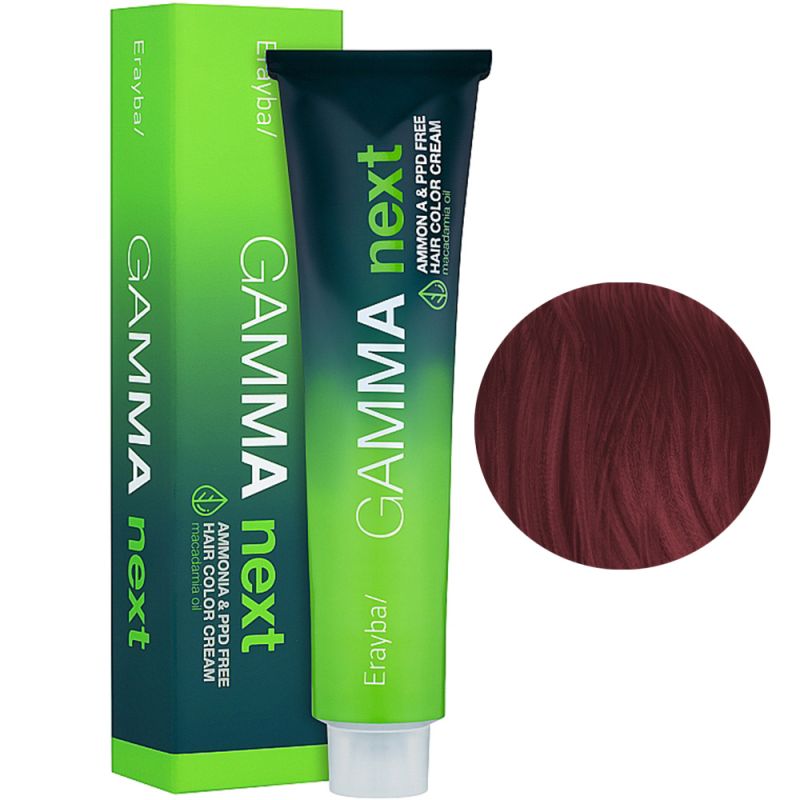 Крем-фарба для волосся безаміачна Erayba Gamma Next 7.52 (махагон блонд, що переливається) 100 мл