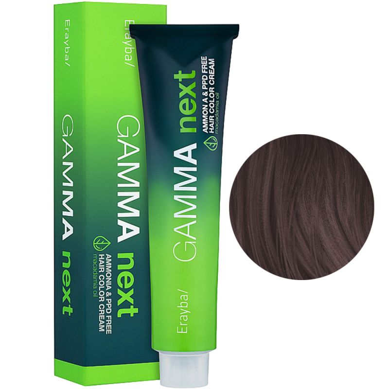 Крем-фарба для волосся безаміачна Erayba Gamma Next 7.61 (попелястий коричневий русявий) 100 мл