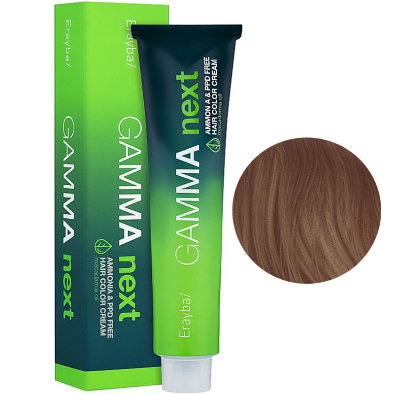Крем-фарба для волосся безаміачна Erayba Gamma Next 8.00 (натуральний світлий блонд) 100 мл