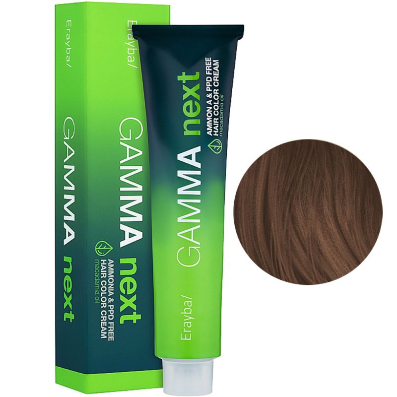Крем-фарба для волосся безаміачна Erayba Gamma Next 8.66 (інтенсивно коричневий світло-русявий) 100 мл