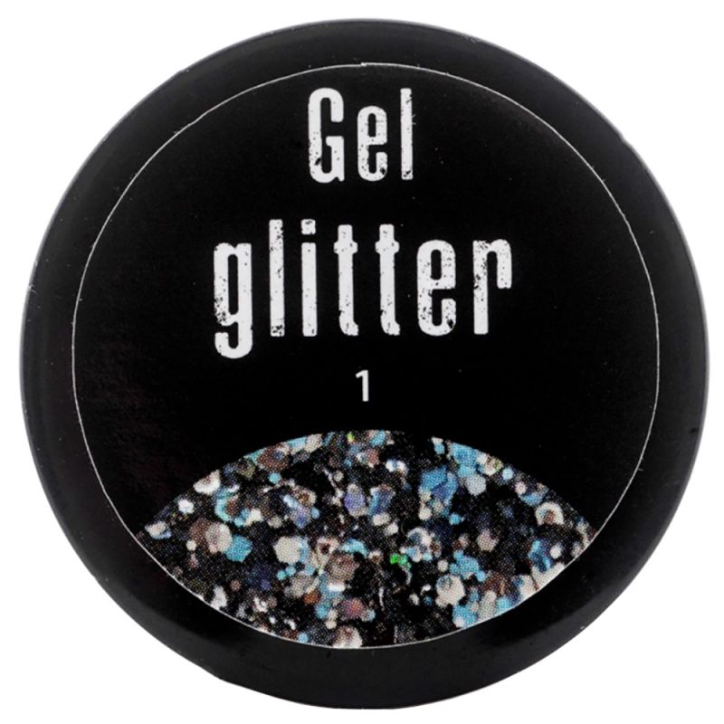 Гель-глиттер FRC French Gel Glitter №01 (голографик) 5 г