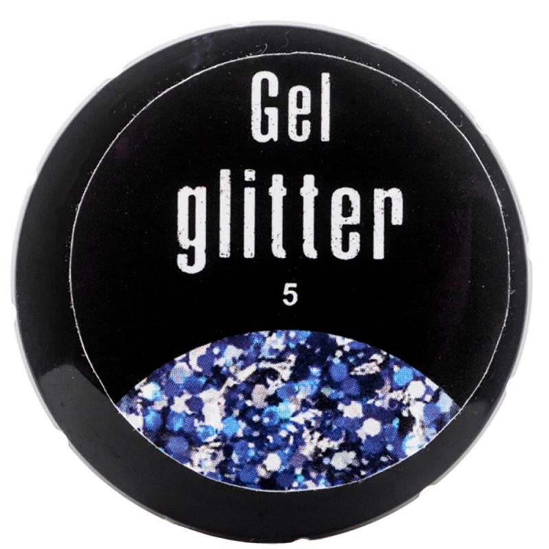 Гель-глиттер FRC French Gel Glitter №05 (сине-фиолетовый) 5 г