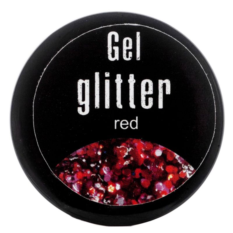 Гель-глиттер FRC French Gel Glitter Red (красный) 5 г
