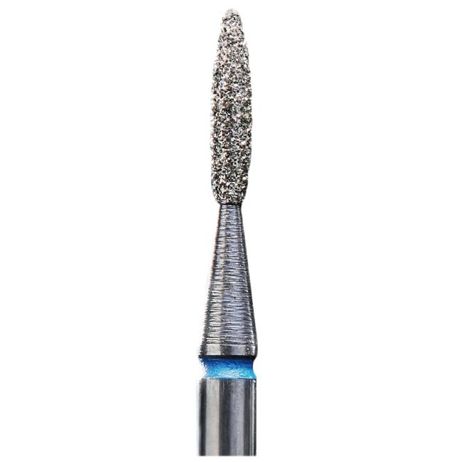 Фреза алмазная Staleks Пламя (диаметр 1.6 мм, рабочая часть 8 мм, синяя)