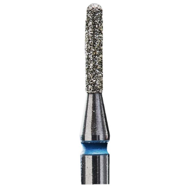 Фреза алмазна Staleks Циліндр Закруглений (діаметр 1.4 мм, робоча частина 8 мм, синя)