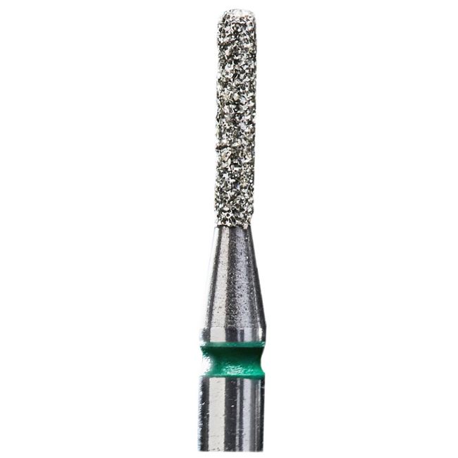 Фреза алмазная Staleks Цилиндр Закругленный (диаметр 1.4 мм, рабочая часть 8 мм, зеленая)