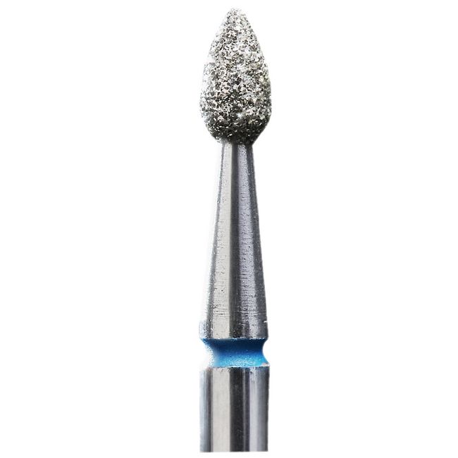 Фреза алмазная Staleks Капля (диаметр 2.3 мм, рабочая часть 5 мм, синяя)