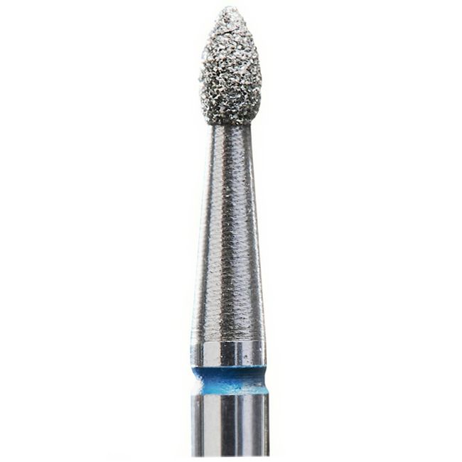 Фреза алмазна Staleks Брунька Гостра (діаметр 1.8 мм, робоча частина 4 мм, синя)