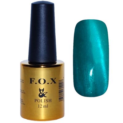 Гель-лак F.O.X Gel Polish Сat Eye №008 (бирюзовый, кошачий глаз) 12 мл