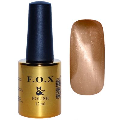 Гель-лак F.O.X Gel Polish Сat Eye №016 (коричневно-оливковый, кошачий глаз) 12 мл