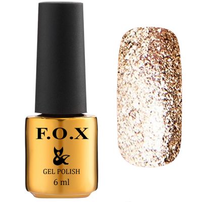 Гель-лак F.O.X Gel Polish Gold Brilliance №004 (золотистый с блестками) 6 мл